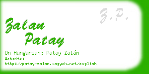 zalan patay business card