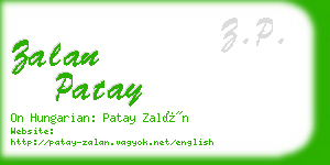 zalan patay business card